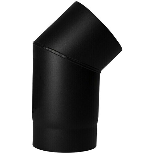  Dimovodno koljeno za peć (Promjer: 130 mm, Kut luka: 45 &amp;deg;, Čelik, Crne boje) Slike