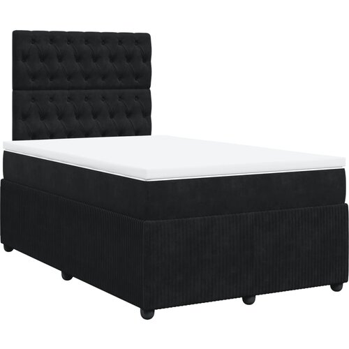 Maison Chic Box spring postelja - Vzmetna postelja z vzmetnico črna 120x190 cm žamet SL4460, (21888079) Cene