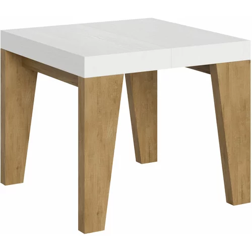 Itamoby   Naxy Mix (90x90/246 cm) - bela, barva nog: hrast - raztegljiva jedilna miza, (20842447)