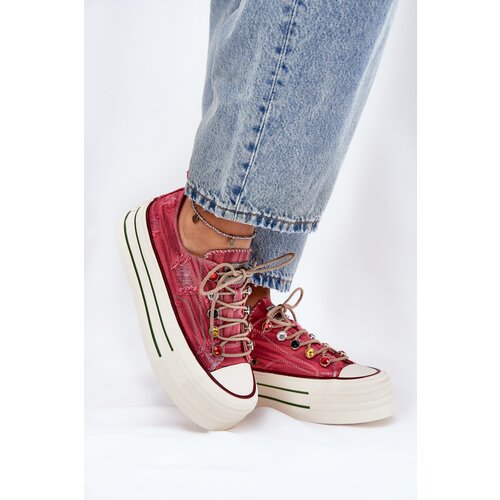 GOE Women&amp;#039;s Platform Sneakers Red Slike