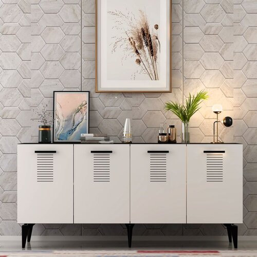 Hanah home komoda asimo - anthracite, white anthracitewhite console Cene