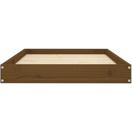  Dnevni ležaj smeđa boja meda 91,5x64x9 cm od masivne borovine Slike