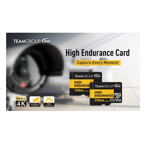 Team Group micro sdxc 128GB high endurance uhs i U3 V30,100 50MB s, THUSDX128GIV3002 za video nadzor! Slike