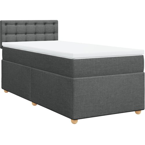 Maison Chic Box spring postelja - Vzmetna postelja z vzmetnico temno siva 80x200 cm blago SL3918, (21902490) Cene