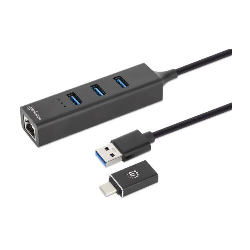 Manhattan 3-Port USB 3.0 Type-C/A Combo Hub ( 0001381004 ) Cene