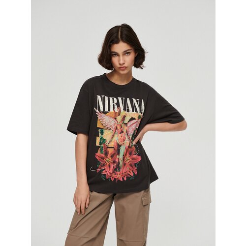 House - Majica kratkih rukava s printom Nirvana - Siva Slike
