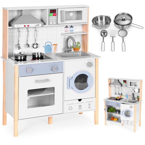 ECO TOYS dječja kuhinja za igru sa zvukovima, LED rasvjetom, pećnicom, perilicom rublja i dodacima Cijene