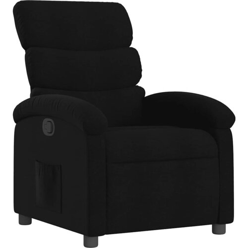 Maison Chic Naslanjač - Relax naslanjač iz črnega blaga, (22042184) Slike