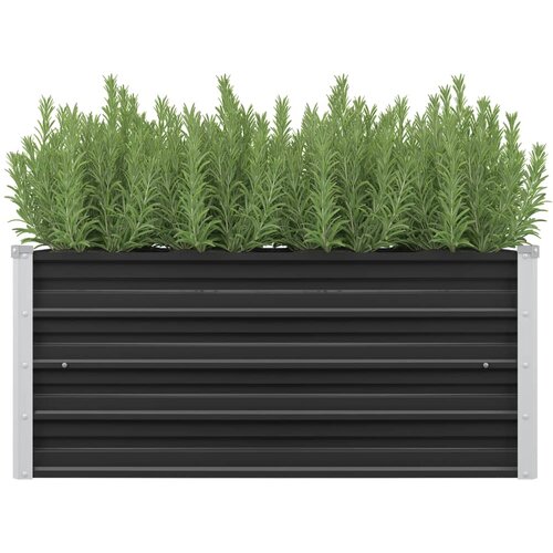 VidaXL Povi&amp;scaron;ena vrtna gredica antracit 100x40x45 cm pocinčani čelik Slike