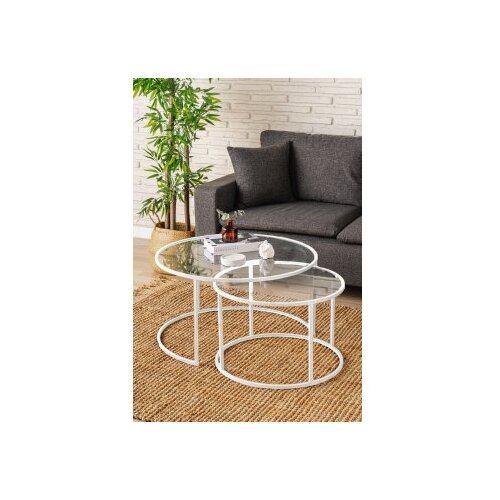 Hanah home sto za dnevnu sobu belarus 80 white transparent Cene