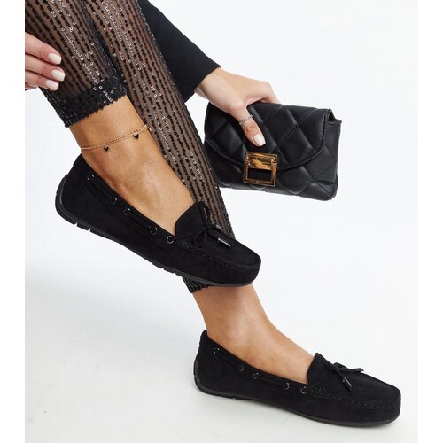 Gemre Black Moccasins with a Bow Hayam Slike