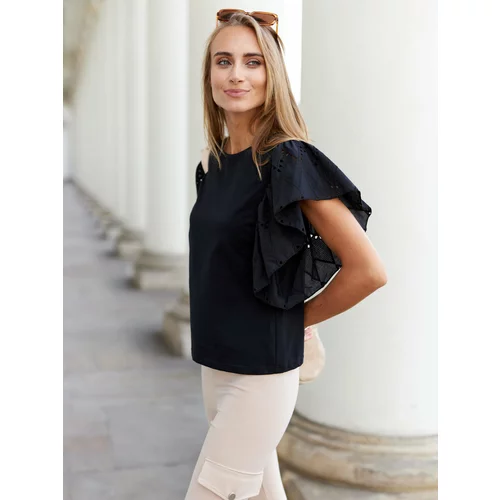 Cocomore Black blouse butterfly sleeves