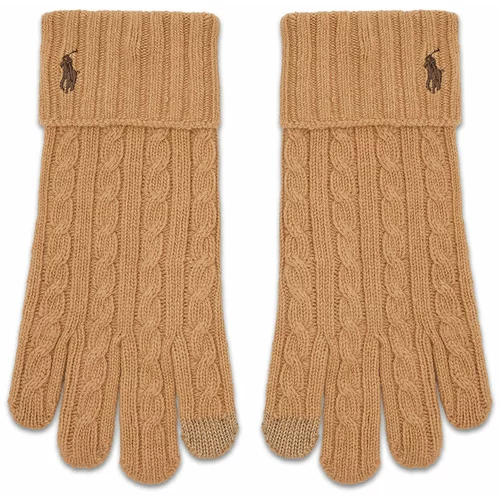 Polo Ralph Lauren Klasične rukavice boja devine dlake (camel) / crna