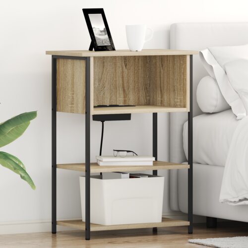 vidaXL Noćni ormar sonoma hrast 55 x 31 x 76 cm Konstruirano drvo Cijene