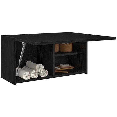 VidaXL Kupaonski zidni ormarić crni 60x25x30 cm izrađeno drvo Slike