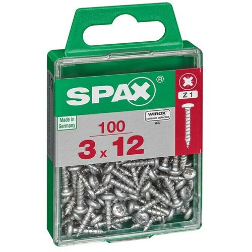 SPAX Vijak s poluokruglom glavom (3 x 12 mm, Pocinčano, 100 Kom., TX za TORX pogone) Cijene
