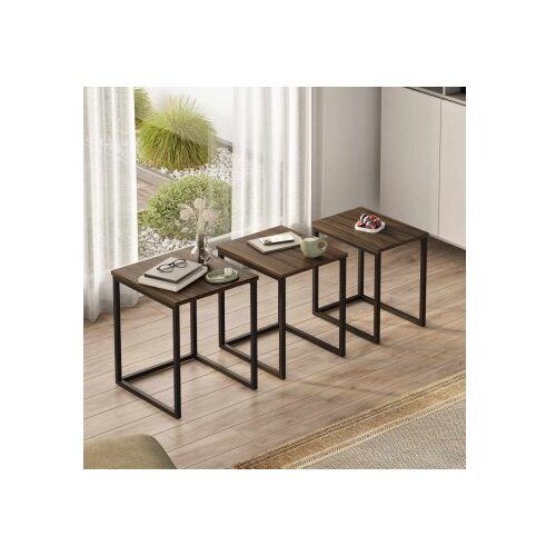 Hanah home Set 3 stočića Dublin Walnut Cene