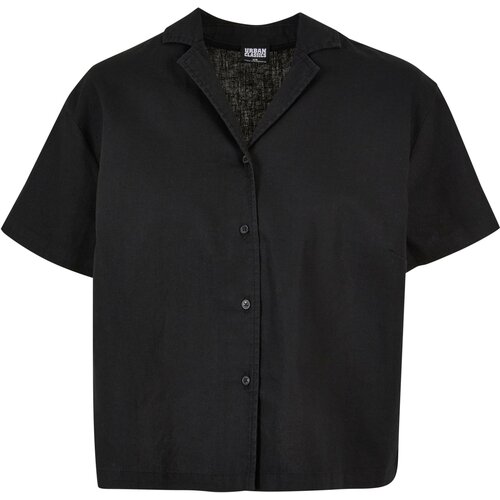 UC Ladies Ladies Linen Mixed Resort Shirt black Slike