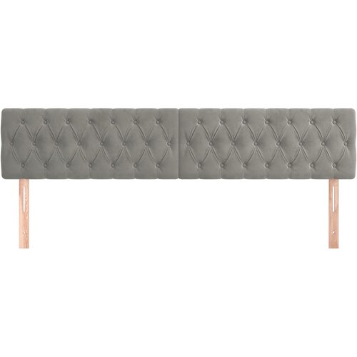  Uzglavlja svjetlosiva 180x7x78/88 cm bar&amp;scaron;unasta Slike