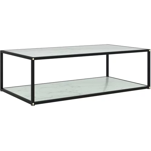  Klubska mizica bela 120x60x35 cm kaljeno steklo