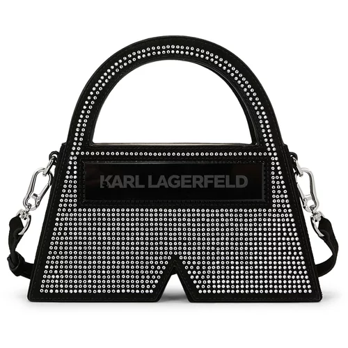 Karl Lagerfeld Ročna torbica črna / srebrna