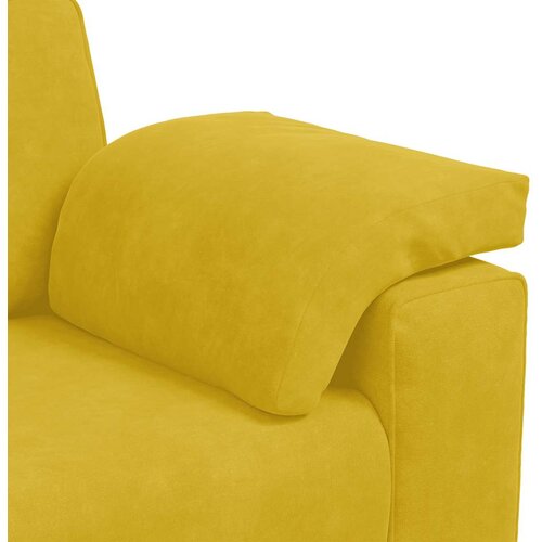  Dvodijelni set sofa s jastucima, žuti bar&amp;scaron;un Slike