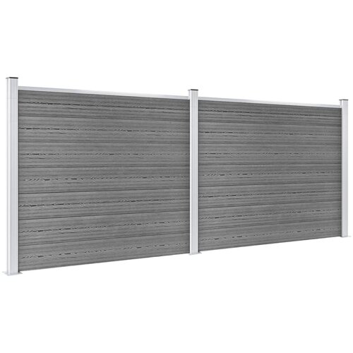 vidaXL set panela za ogradu WPC 353 x 146 cm sivi Cijene