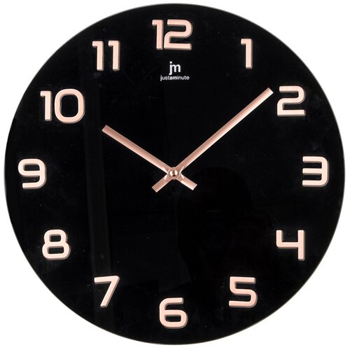 Lowell Stenska ura 38cm / 14897nr / okrogla / črna - rose gold / steklo, kovina, (20515712) Cene