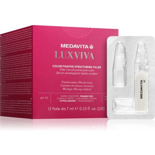 Medavita LUXVIVA Color Fixative Structuring Filler ampule po barvanju za vse tipe las 12x7 ml Slike