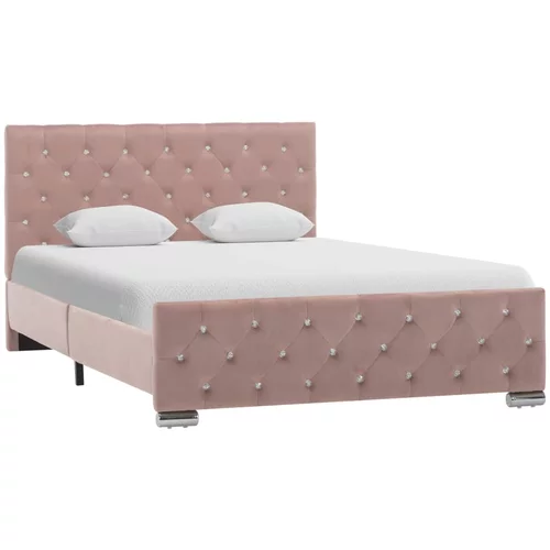 vidaXL Okvir za krevet od tkanine ružičasti 120 x 200 cm