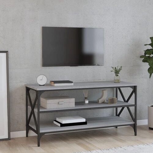 The Living Store TV omarica siva sonoma 100x40x50 cm inženirski les - TV Omarica, (21431117) Slike