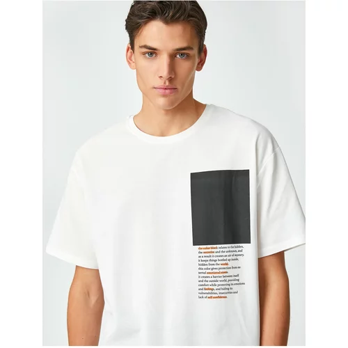 Koton Oversize T-Shirt Slogan Printed Crew Neck Short Sleeve
