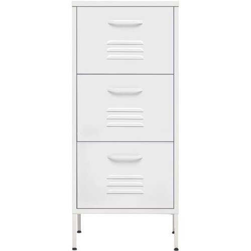 VidaXL Omara za shranjevanje bela 42,5x35x101,5 cm jeklo Slike