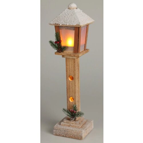  LED dekorativna laterna 12 cm x 12 cm x 52 cm naravna Slike