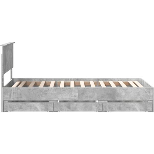  Krevetna konstrukcija s ladicama Betonski sivi 90 x 200 cm Siva 210 x 93 x 90 cm Slike