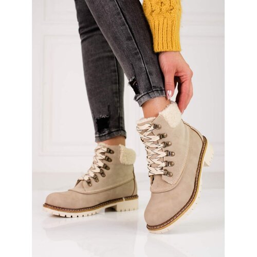 SHELOVET Women's trappers with sheepskin Cene