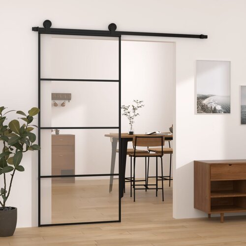 Klizna vrata s priborom 90 x 205 cm od ESG stakla i aluminija Slike