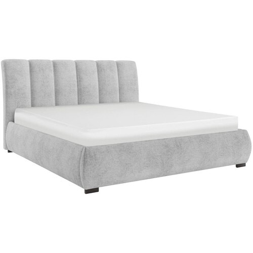 MID.YOU OBLAZINJENA POSTELJA 180 cm x 200 cm , les, tekstil, leseni material svetlo siva Slike