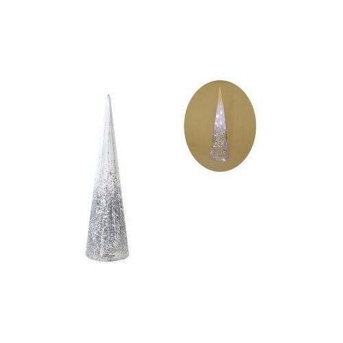 Shiny cone, jelka, svetlucava, srebrna, 60cm ( 760016 ) Slike