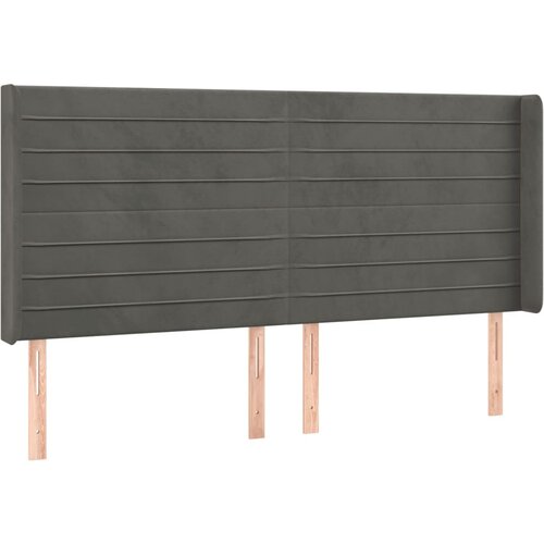 Maison Chic vzglavna omarica - nočna omarica - posteljna omarica z u&amp;scaron;esi temno sivo 163x16x118/128 cm žamet, (21707999) Slike