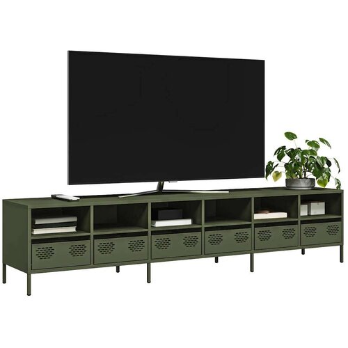 vidaXL TV ormarić maslinastozeleni 202x39x43,5 cm čelični Cijene
