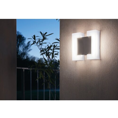 Eglo sitia spoljna zidna lampa/2, led, 2x4,8w, nikl mat/bela Slike