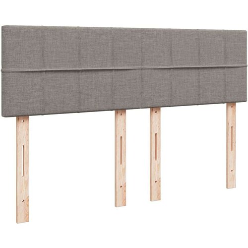  Krevet s oprugama i madracem smeđesivi 160x200 cm tkanina Slike