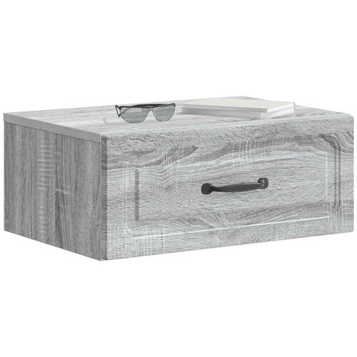  Noćni ormarić za montažu na zid Siva sonoma 49 x 34 5 x 20 cm - Siva sonoma 1 Slike
