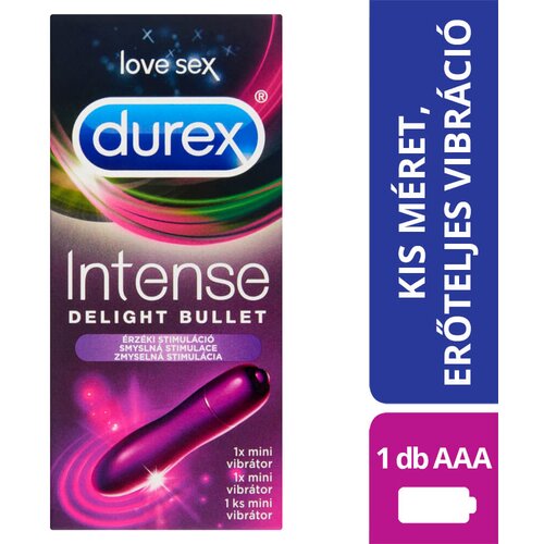 Durex Intense Delight Bullet - mini vibrator s palico (vijolična) Cene