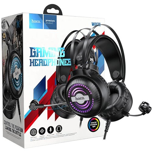 hoco. Slušalice sa mikrofonom, gaming, dužina kabela 2.4 met, crna – W101 Streamer Cijene