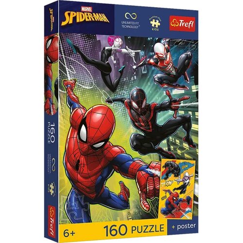 Trefl Marvel Spider-Man 160-delni UFT puzzle s posterjem - Cene