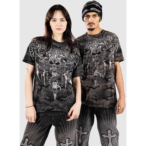 Affliction Primal Tech T-shirt black camo w / lava wash Cene