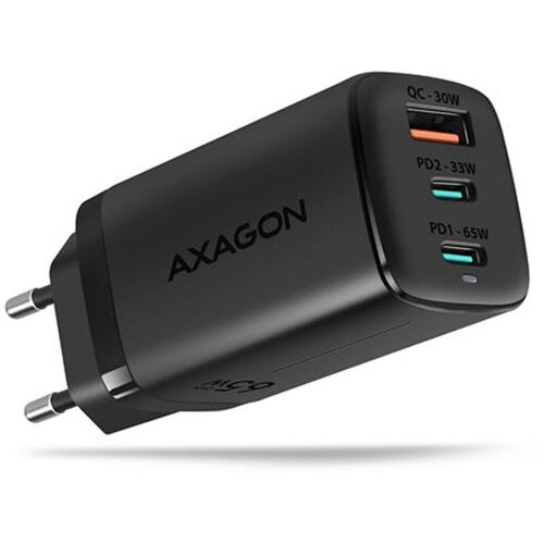 Axagon ACU-DPQ65 zidni punjač 1xUSB-A QC4, 2xUSB-C PD 33/65W, crni Slike