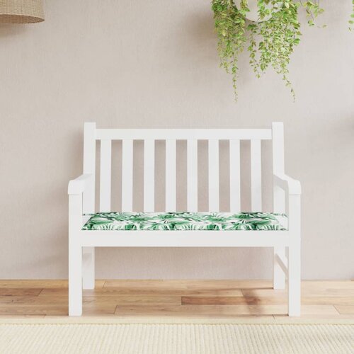 The Living Store Blazina za vrtno klop vzorec listov 120x50x3 cm oxford tkanina - Blazina Za Vrtno Klop, (21474472) Slike